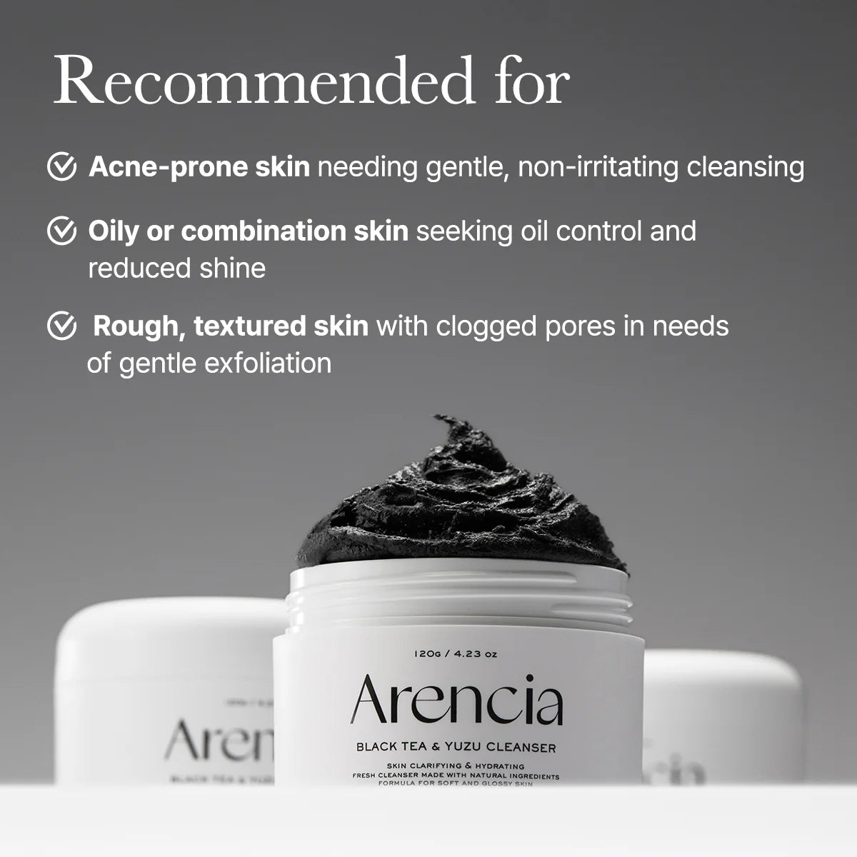 Arencia Black Tea Rice Mochi Cleanser