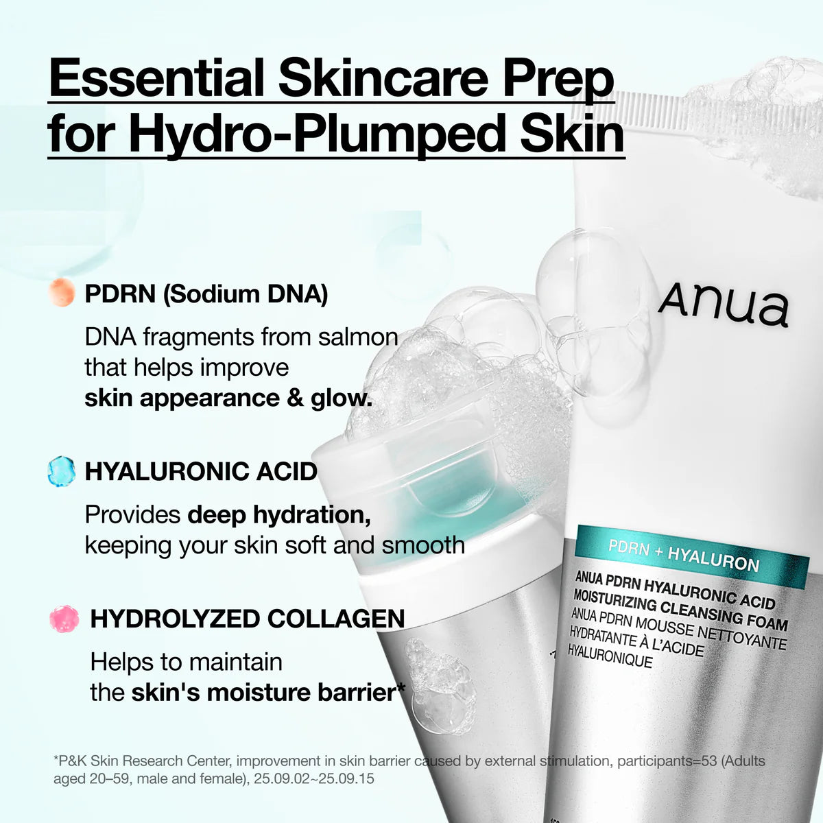 Anua PDRN Hyaluronic Acid Moisturizing Cleansing Foam