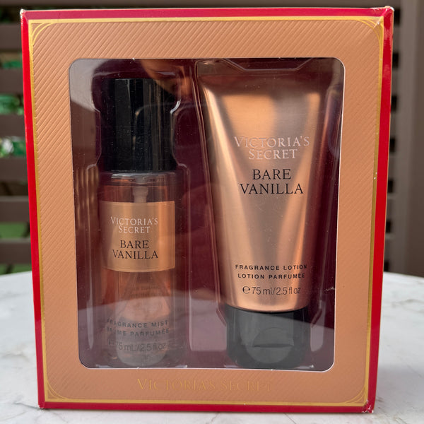 Victoria’s Secret Bare Vanilla 2-Piece Travel Size Mist & Lotion Gift Set