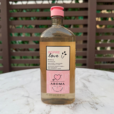 Bath & Body Works Rose Vanilla Body Wash and Foam Bath -295ml