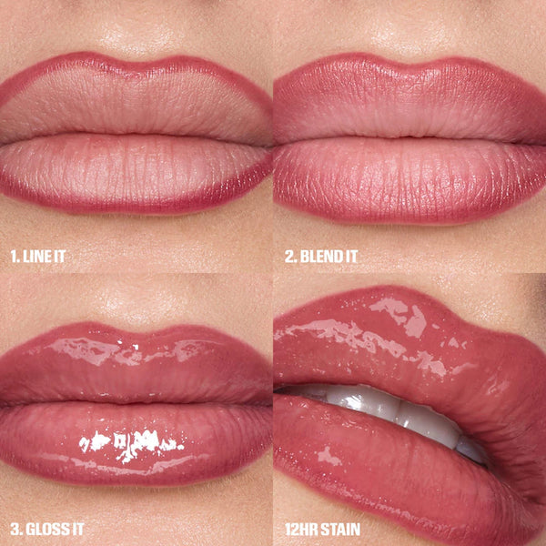 HUDA BEAUTY Make Out Sesh Lip Duos -Rosy bombshell