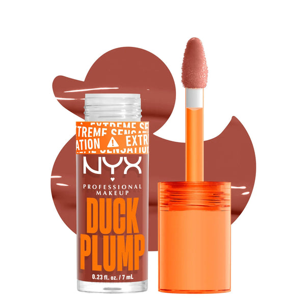 NYX DUCK PLUMP HIGH PIGMENT PLUMPING LIP GLOSS - Brown Of Applause