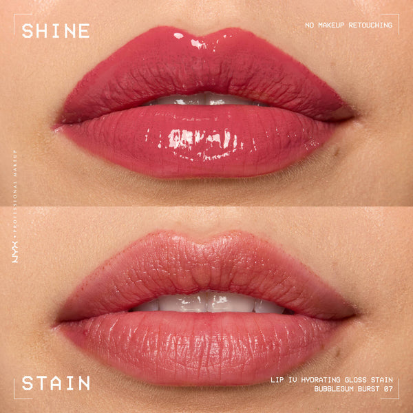 NYX LIP I.V. HYDRATING LIP GLOSS STAIN - Bubblegum Burst