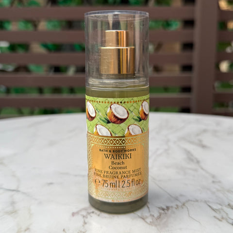 Bath & Body Works Waikiki Beach Coconut Travel Size Fine Fragrance Mist