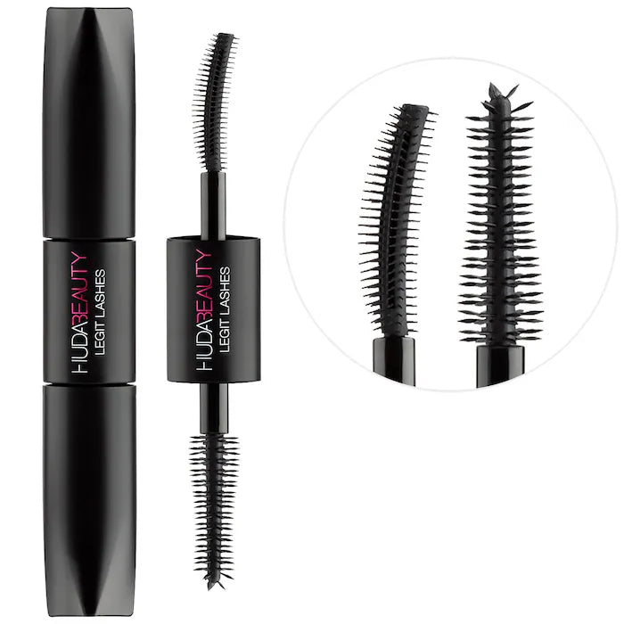HUDA BEAUTY Mini LEGIT LASHES Double-Ended Volumizing and Lengthening Mascara