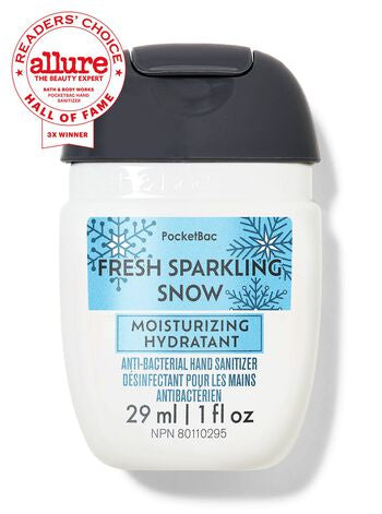 Bath & Body Works Fresh Sparkling Snow 
PocketBac Hand Sanitizer