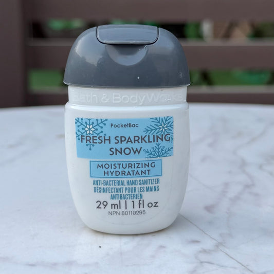 Bath & Body Works Fresh Sparkling Snow 
PocketBac Hand Sanitizer
