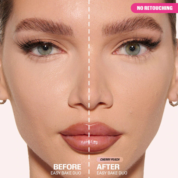 HUDA BEAUTY Easy Bake Loose Powder Brightening + Correcting Duo - Cherry Peach