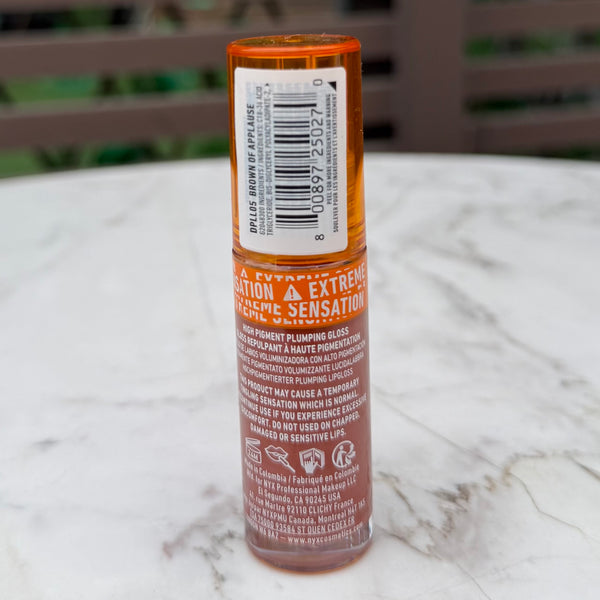 NYX DUCK PLUMP HIGH PIGMENT PLUMPING LIP GLOSS - Brown Of Applause