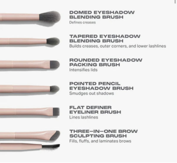 Morphe Eye Shaping Essentials Bamboo & Charcoal Infused Eye Brush Set