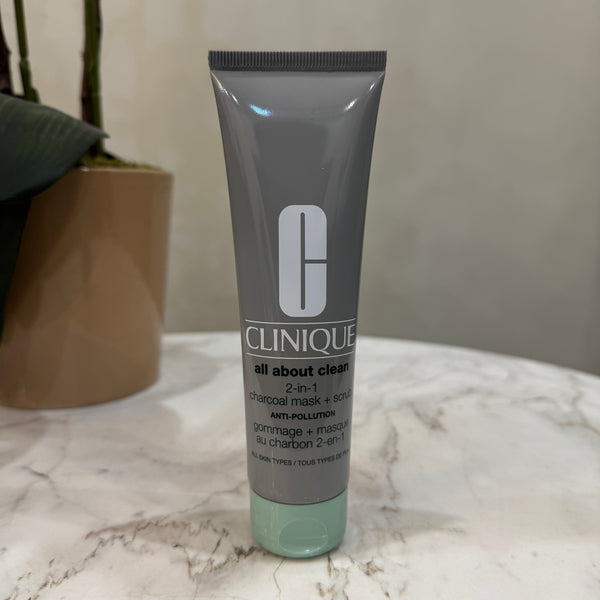 CLINIQUE 
All About Clean™ 2-in-1 Charcoal Face Mask + Scrub