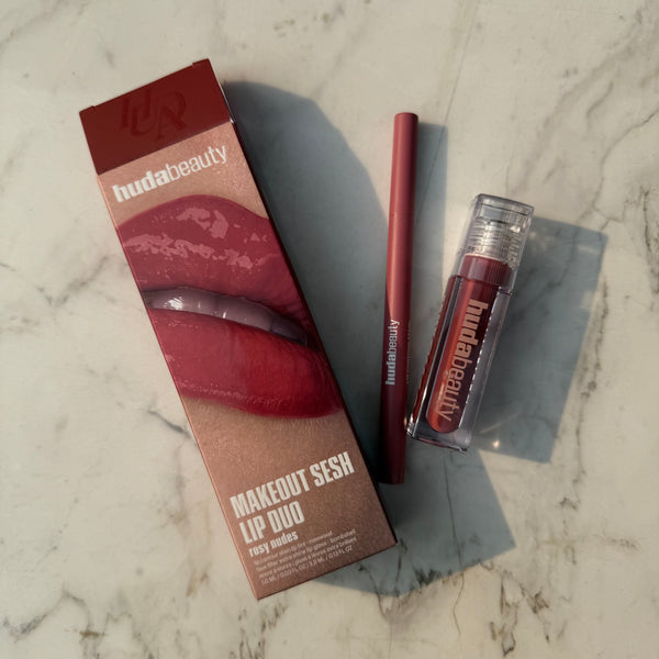 HUDA BEAUTY Make Out Sesh Lip Duos -Rosy bombshell