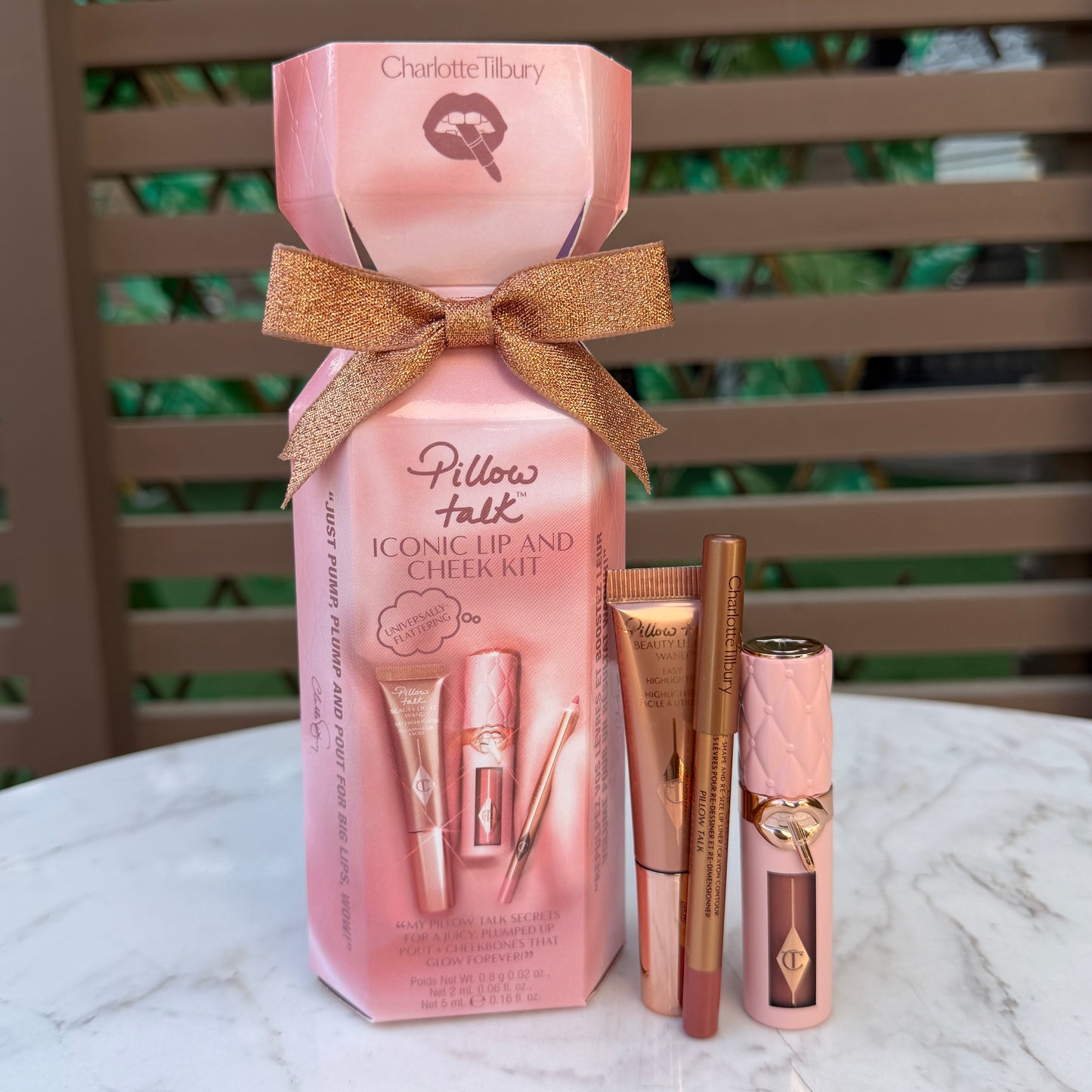 Charlotte Tilbury Lip and Cheek Trio Makeup Gift Set - Pillow Talk