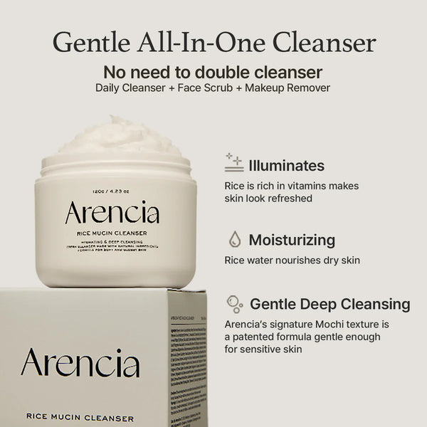 Arencia Rice Mucin Face Cleanser